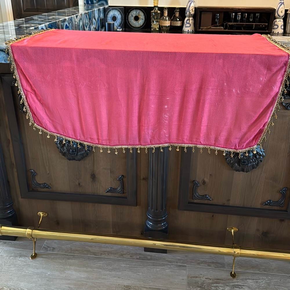 Feathers by Toland punk to coral embellished scarf